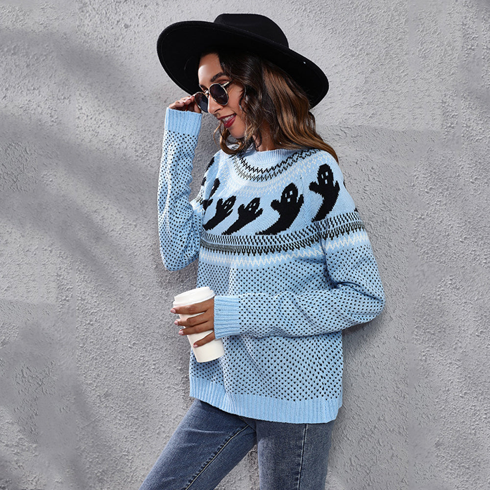 Women's Long Sleeve Loose Knit Sweater