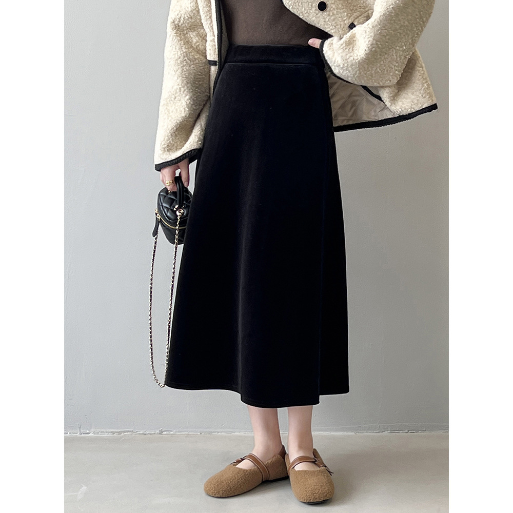 Autumn/Winter Velvet Thickened Half Skirt