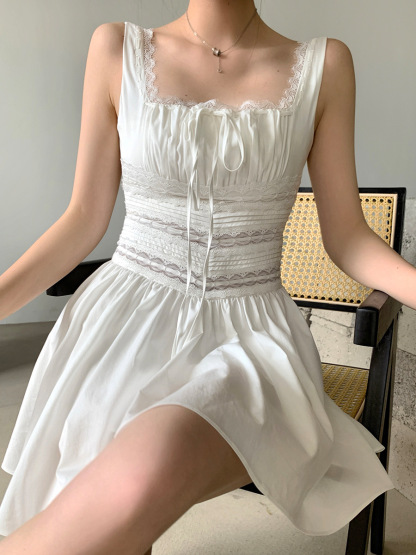 Perspective lace new summer haute couture dress