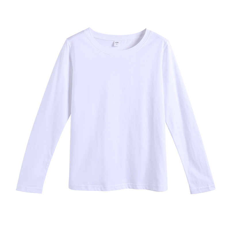 Women's solid color long sleeved T-shirt