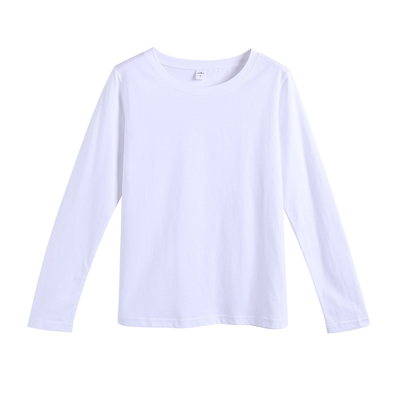 Women's solid color long sleeved T-shirt