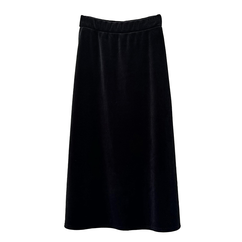 Autumn/Winter Velvet Thickened Half Skirt