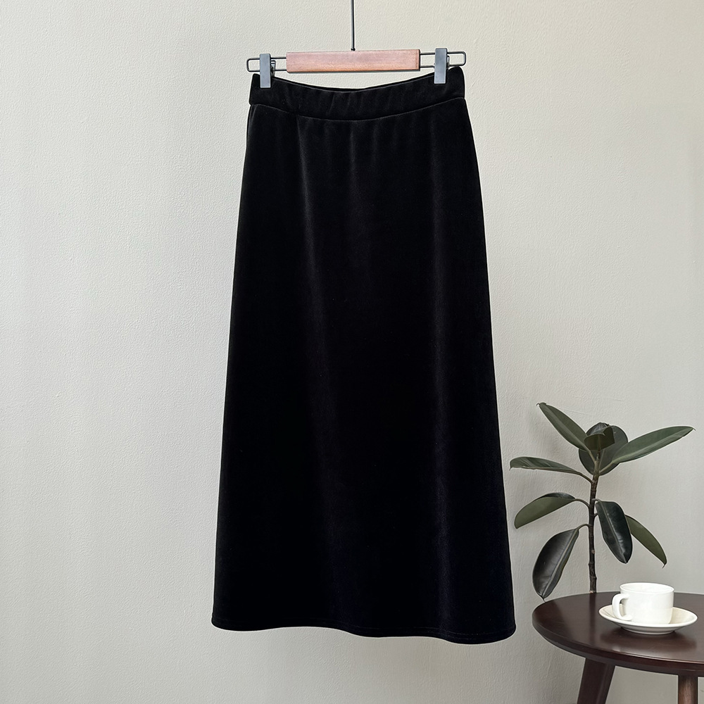 Autumn/Winter Velvet Thickened Half Skirt