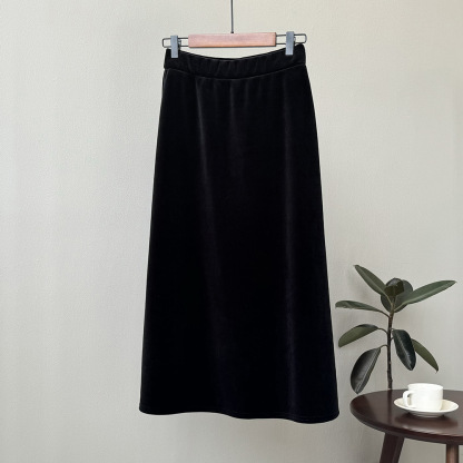 Autumn/Winter Velvet Thickened Half Skirt
