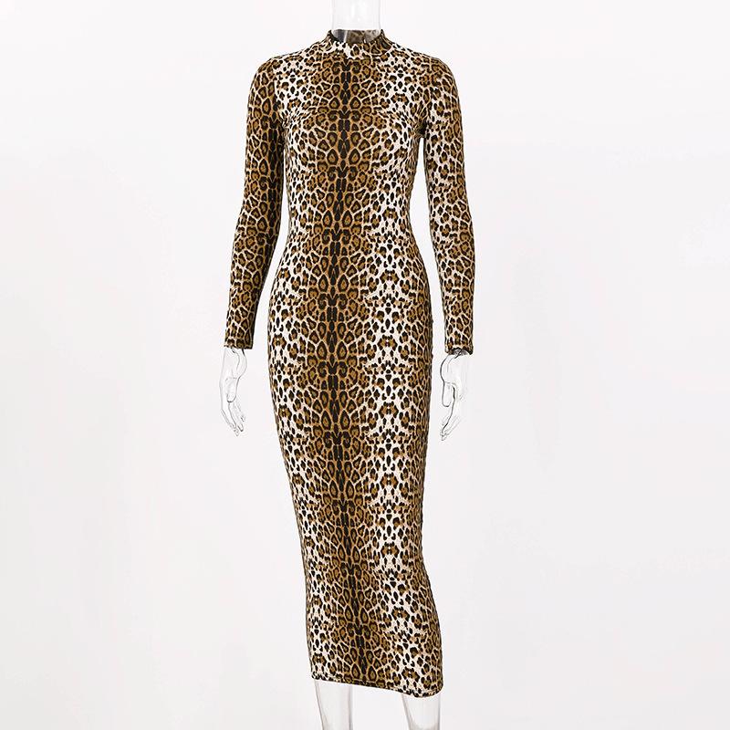 New Long sleeved Printed Dress Long Dress