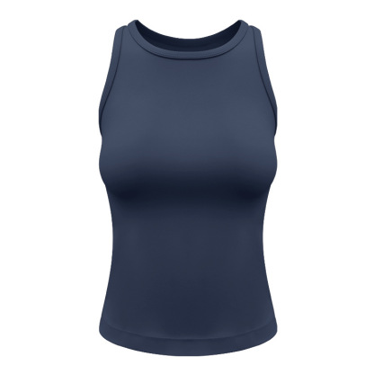 Women's and waist racerback sports vest, slim fit running fitness top, yoga vest