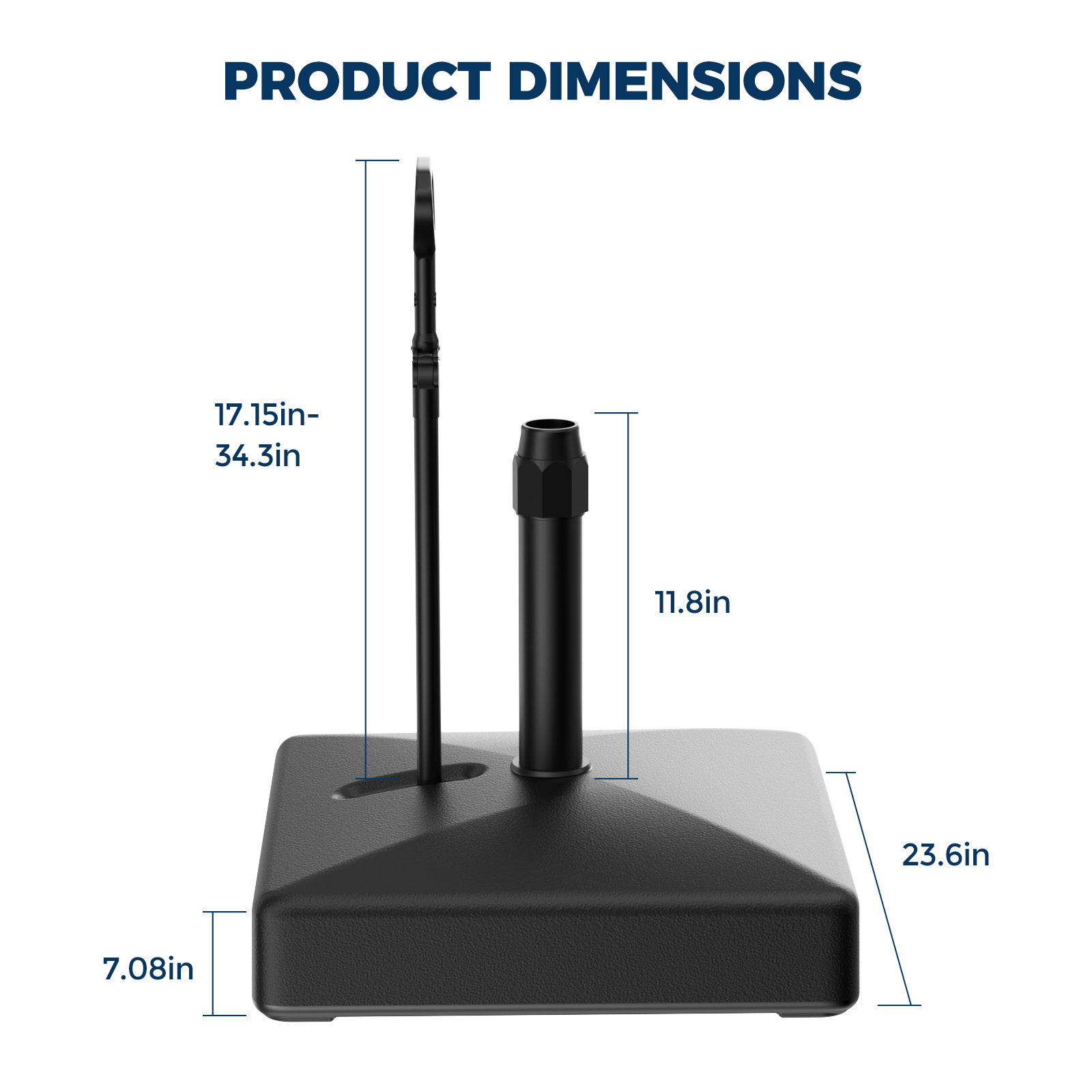 Homshade Patio Umbrella Stand Base with Wheels