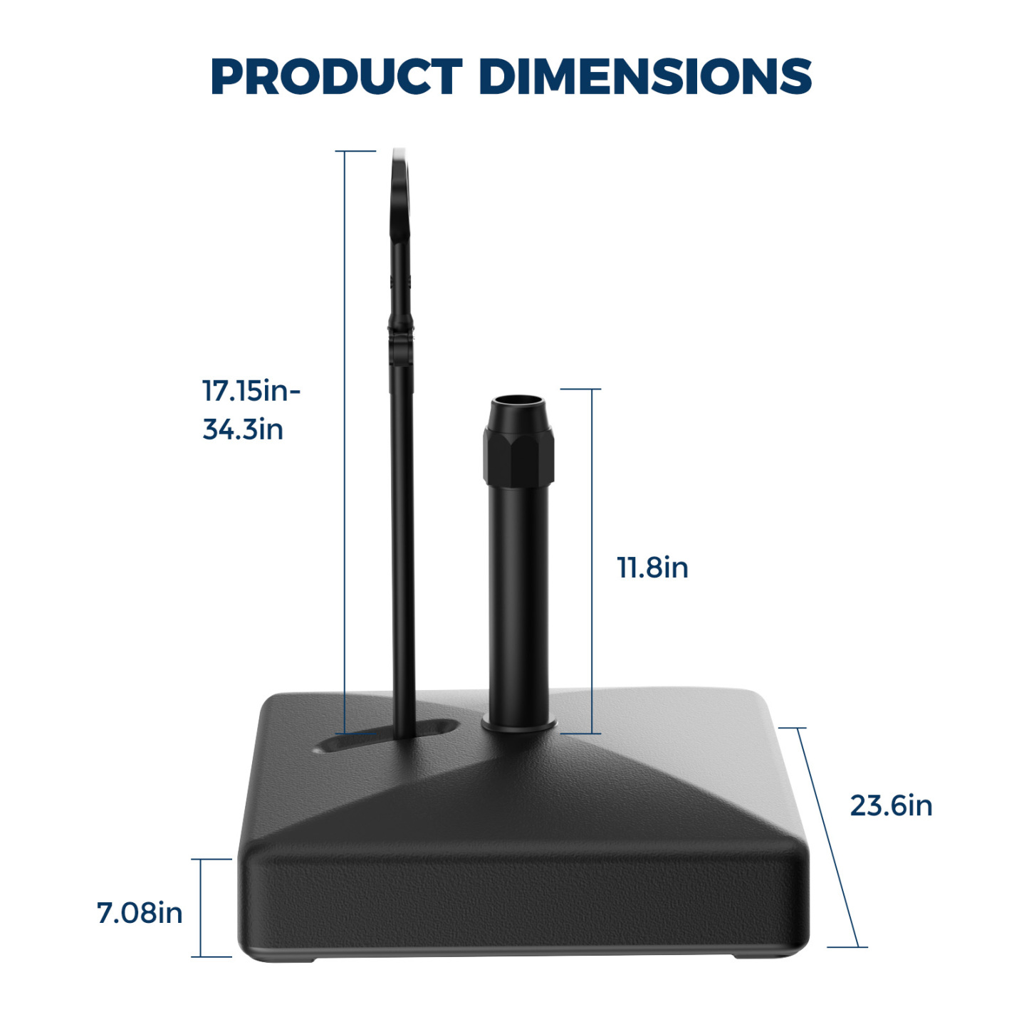 Homshade Patio Umbrella Stand Base with Wheels
