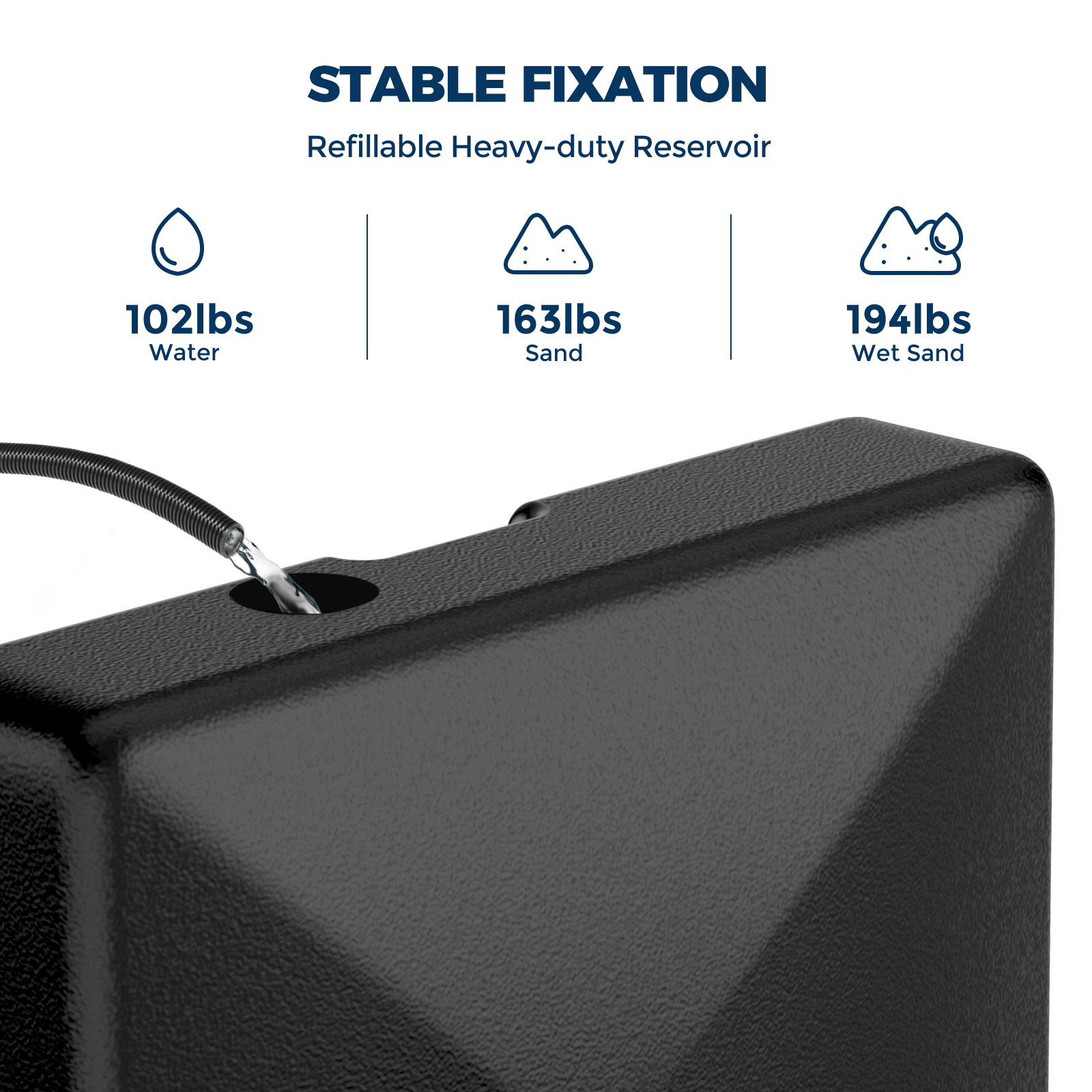 Homshade Patio Umbrella Stand Base with Wheels