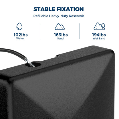 Homshade Patio Umbrella Stand Base with Wheels