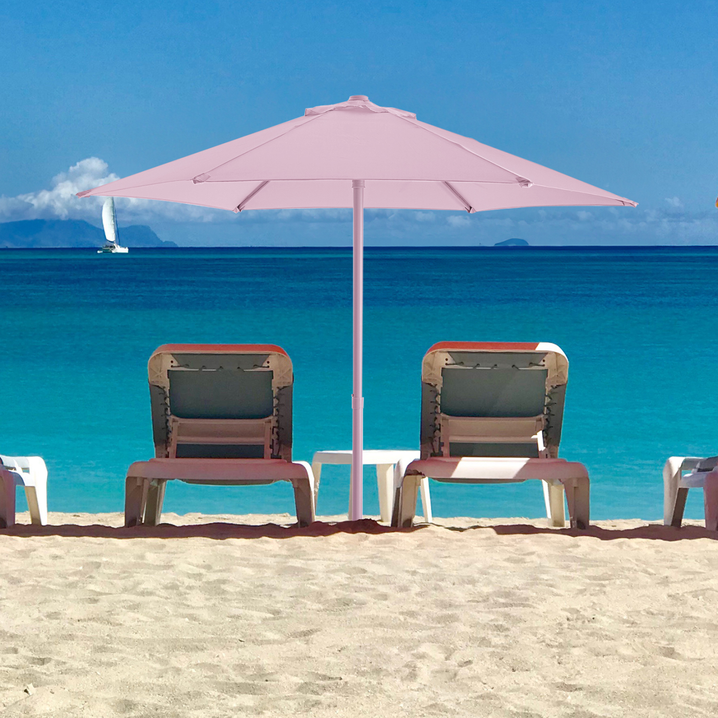 HOMSHADE Outdoor single-pole push-pull patio umbrella