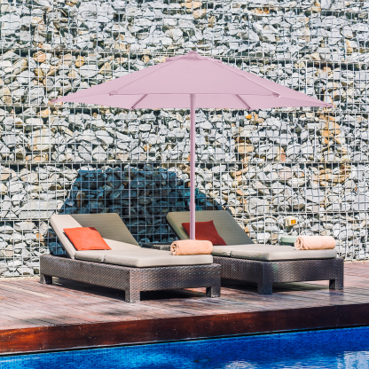 HOMSHADE Outdoor single-pole push-pull patio umbrella