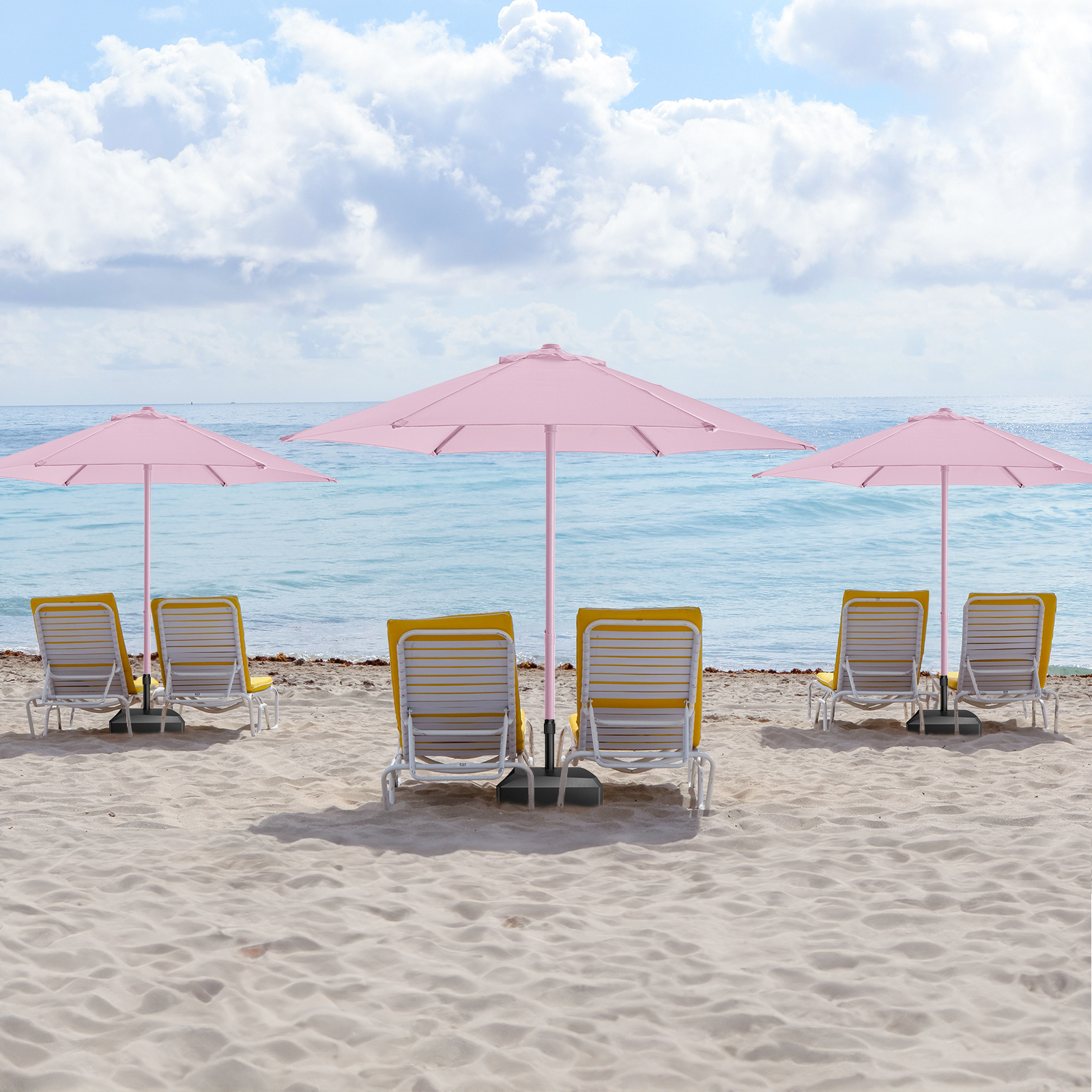 HOMSHADE Outdoor single-pole push-pull patio umbrella