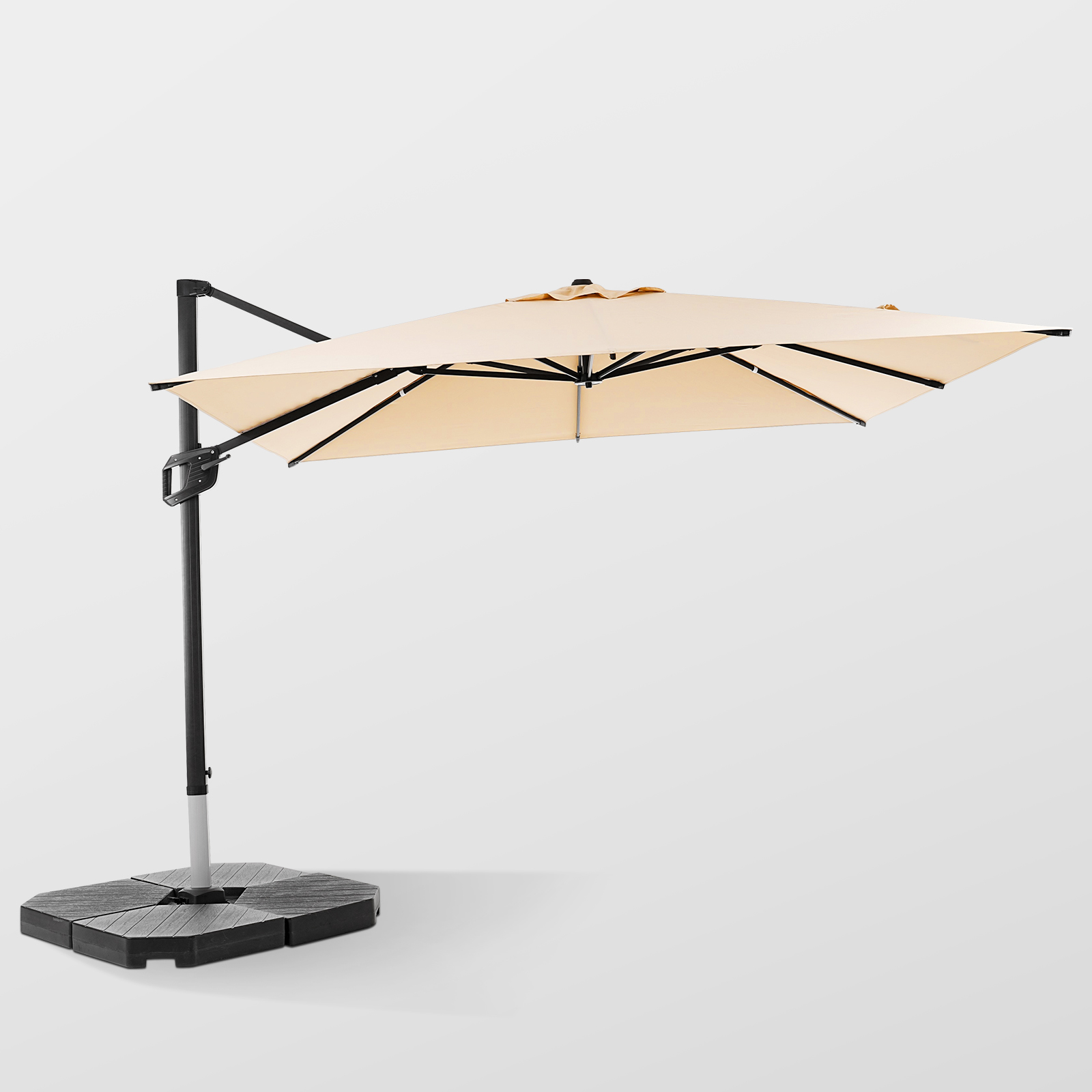 HOMSHADE Rectangle Offset Roman Umbrella