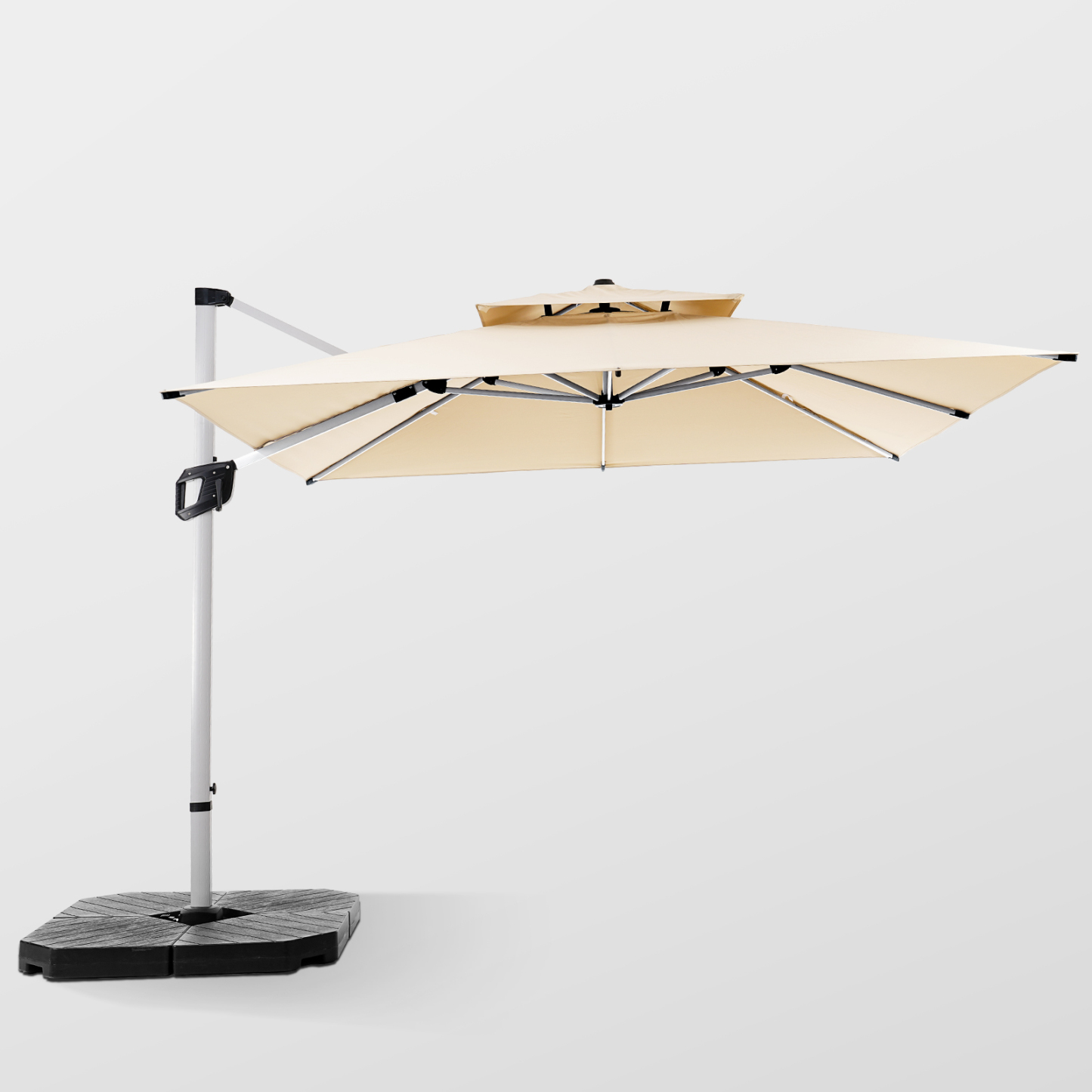 HOMSHADE Upgraded Rectangle Offset Roman Umbrella