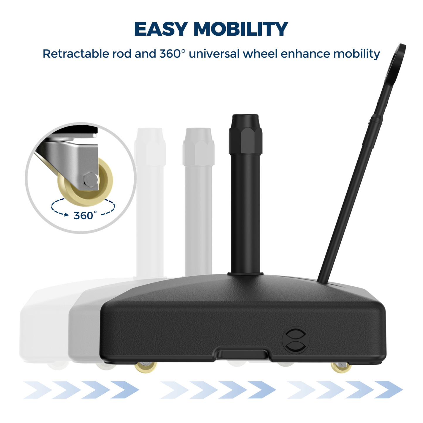 Homshade Patio Umbrella Stand Base with Wheels