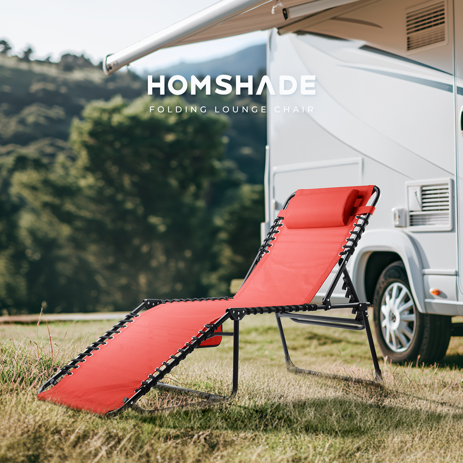 HOMSHADE Folding Outdoor Chaise Lounge Chair HOMSHADE Folding Outdoor Chaise Lounge Chair