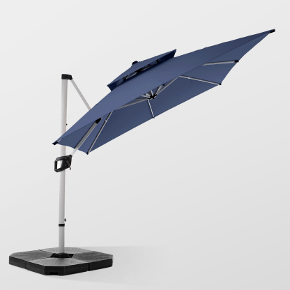 HOMSHADE Upgraded Rectangle Offset Roman Umbrella