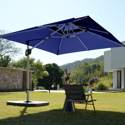 HOMSHADE Upgraded Rectangle Offset Roman Umbrella