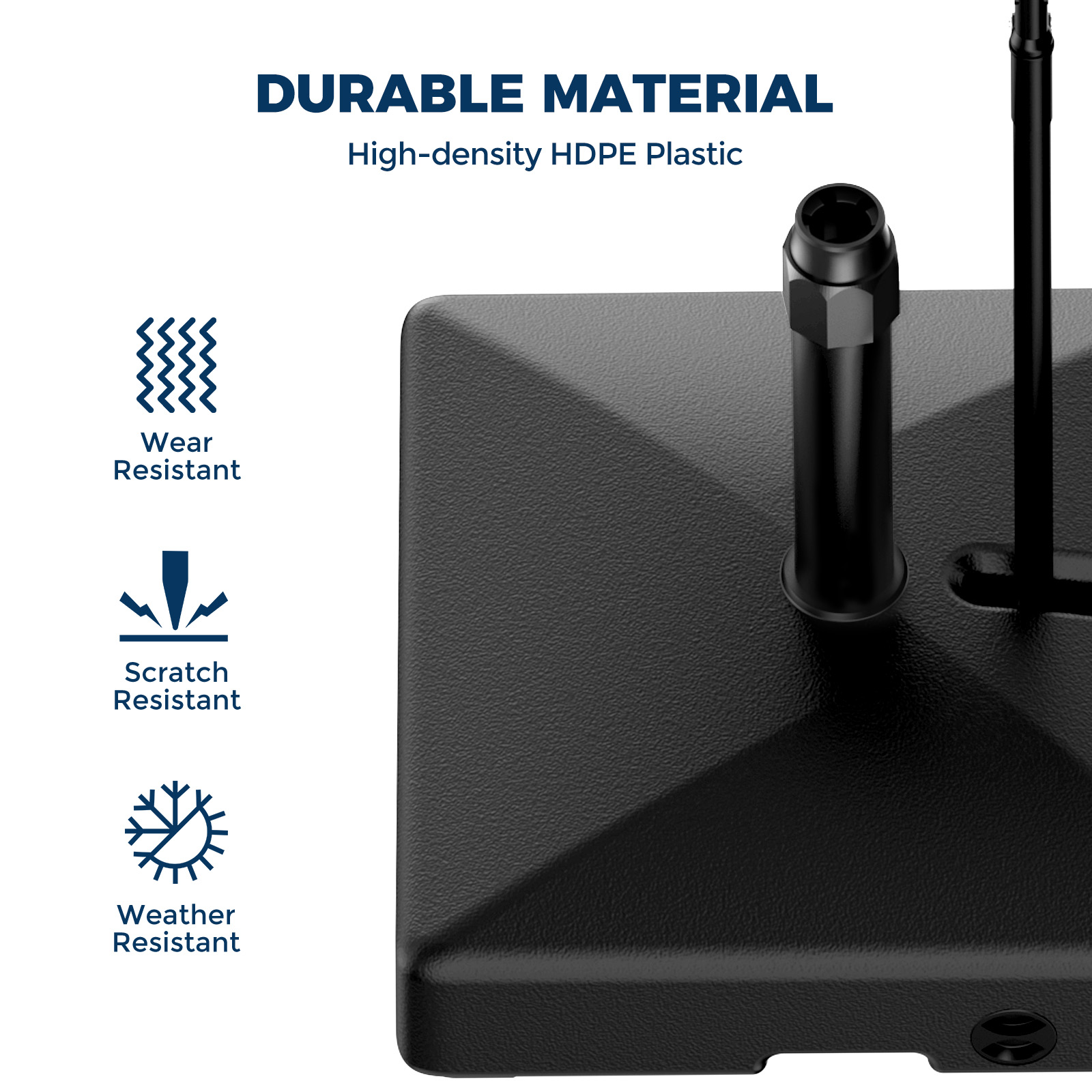 Homshade Patio Umbrella Stand Base with Wheels