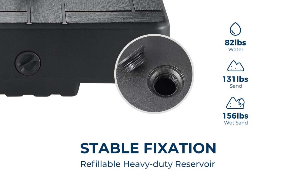 HOMSHADE  Patio Umbrella Stand Base with Wheels