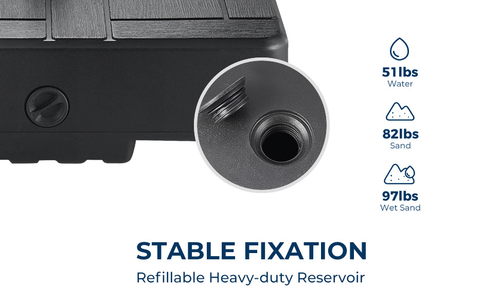 HOMSHADE  Patio Umbrella Stand Base with Wheels