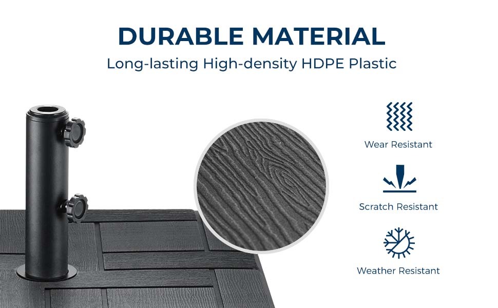 HOMSHADE  Patio Umbrella Stand Base with Wheels