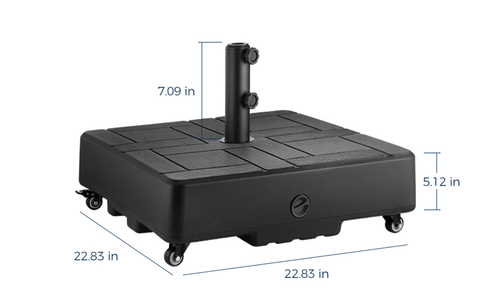HOMSHADE  Patio Umbrella Stand Base with Wheels