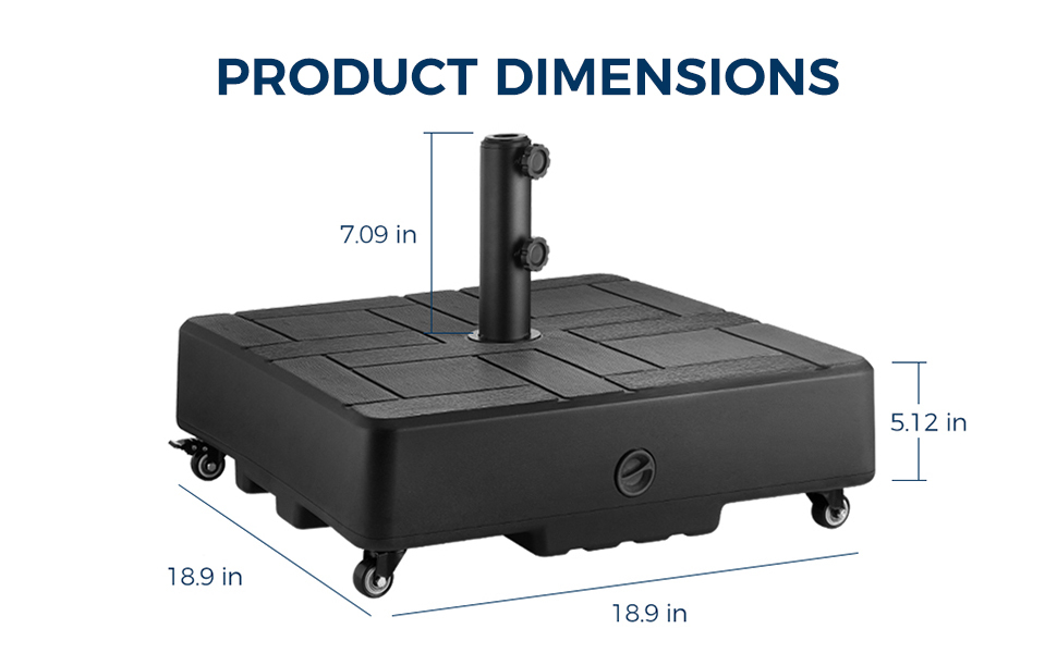 HOMSHADE  Patio Umbrella Stand Base with Wheels