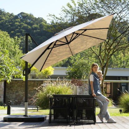 HOMSHADE Rectangle Offset Roman Umbrella