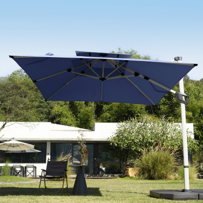 HOMSHADE Upgraded Rectangle Offset Roman Umbrella