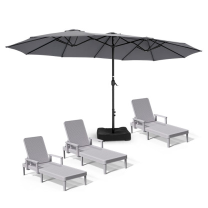 HOMSHADE Double-Sided 15ft Outdoor Umbrellas 
