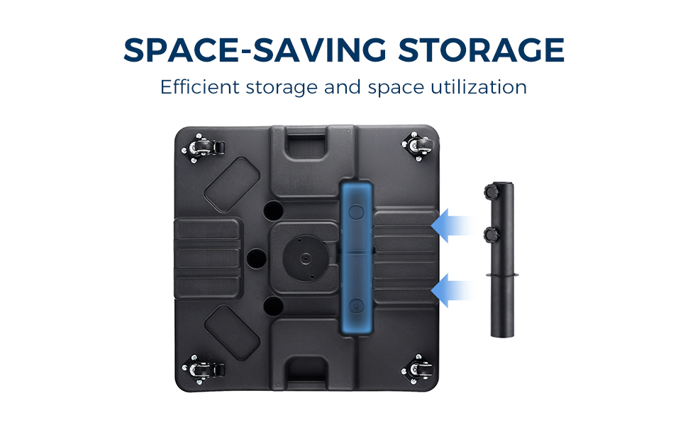 HOMSHADE  Patio Umbrella Stand Base with Wheels