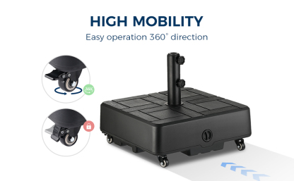 HOMSHADE  Patio Umbrella Stand Base with Wheels