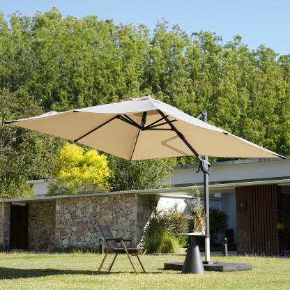 HOMSHADE Rectangle Offset Roman Umbrella