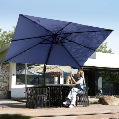 HOMSHADE Rectangle Offset Roman Umbrella