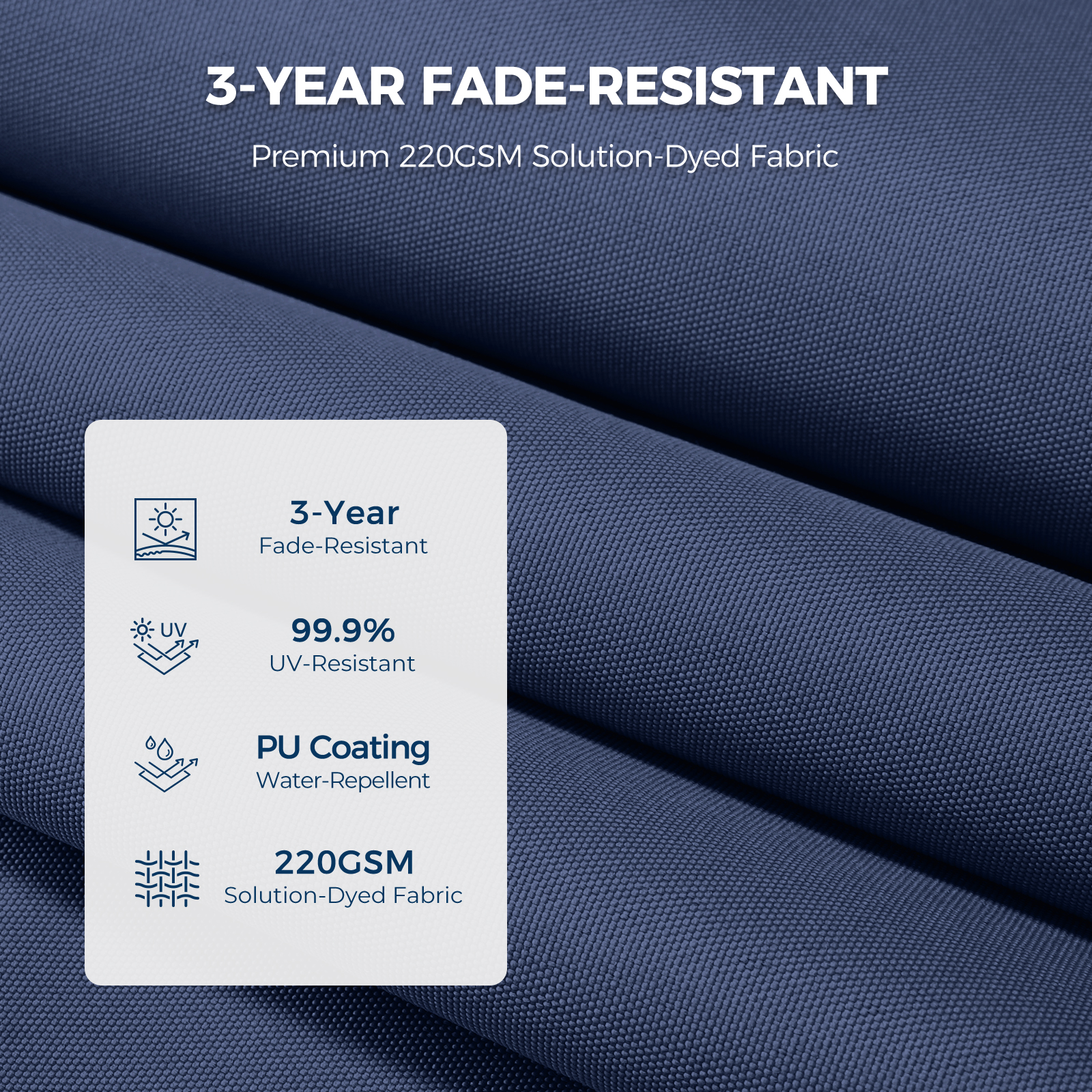 HOMSHADE Economical 10' Offset Outdoor Umbrella