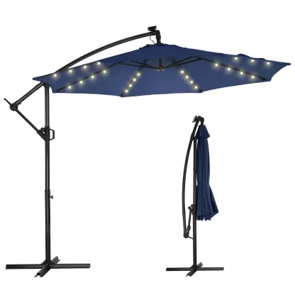 HOMSHADE Economical 10' Offset Outdoor Umbrella