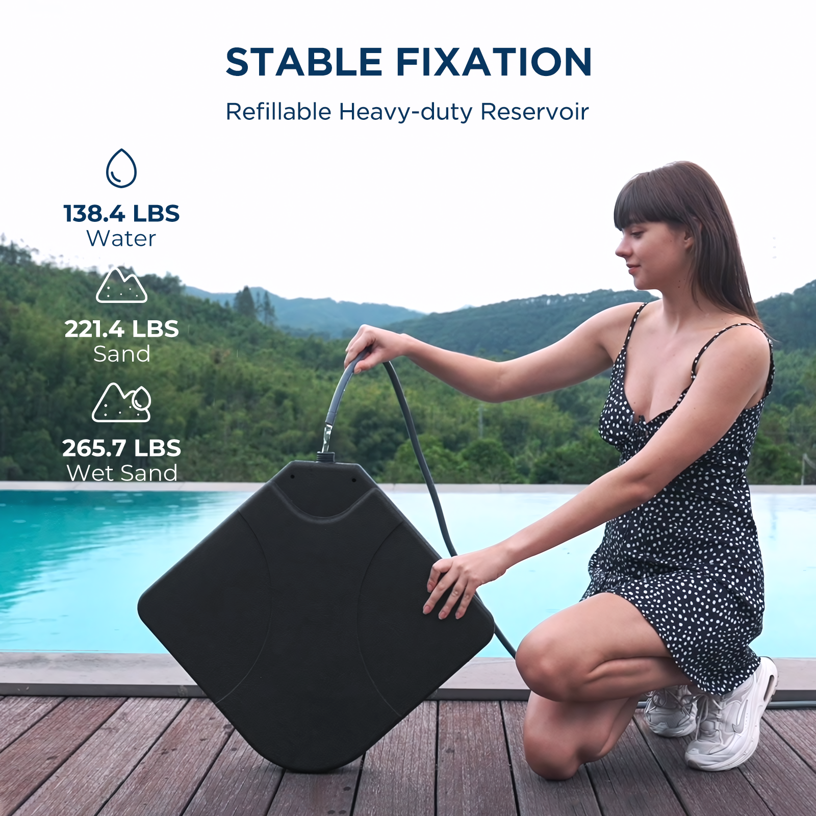 HOMSHADE 4-Piece Patio Umbrella Base