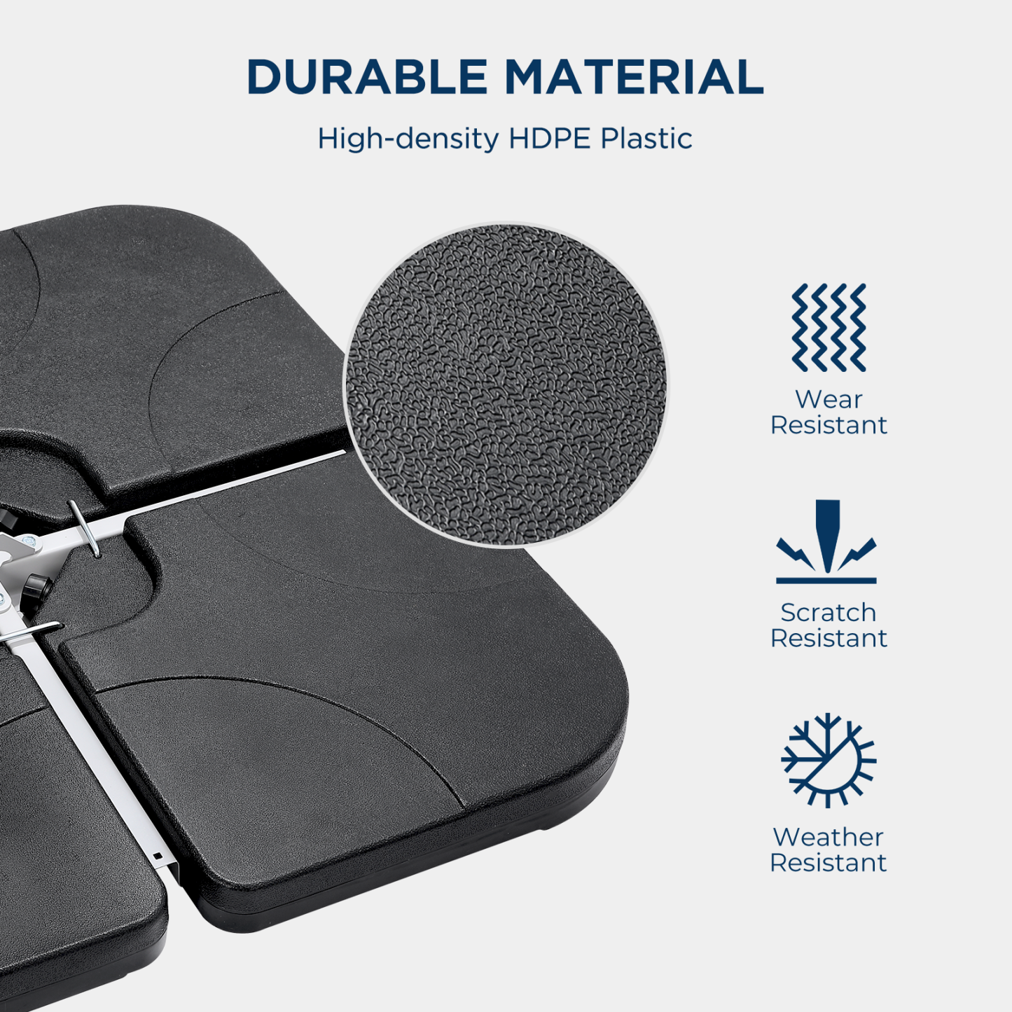 HOMSHADE 4-Piece Patio Umbrella Base