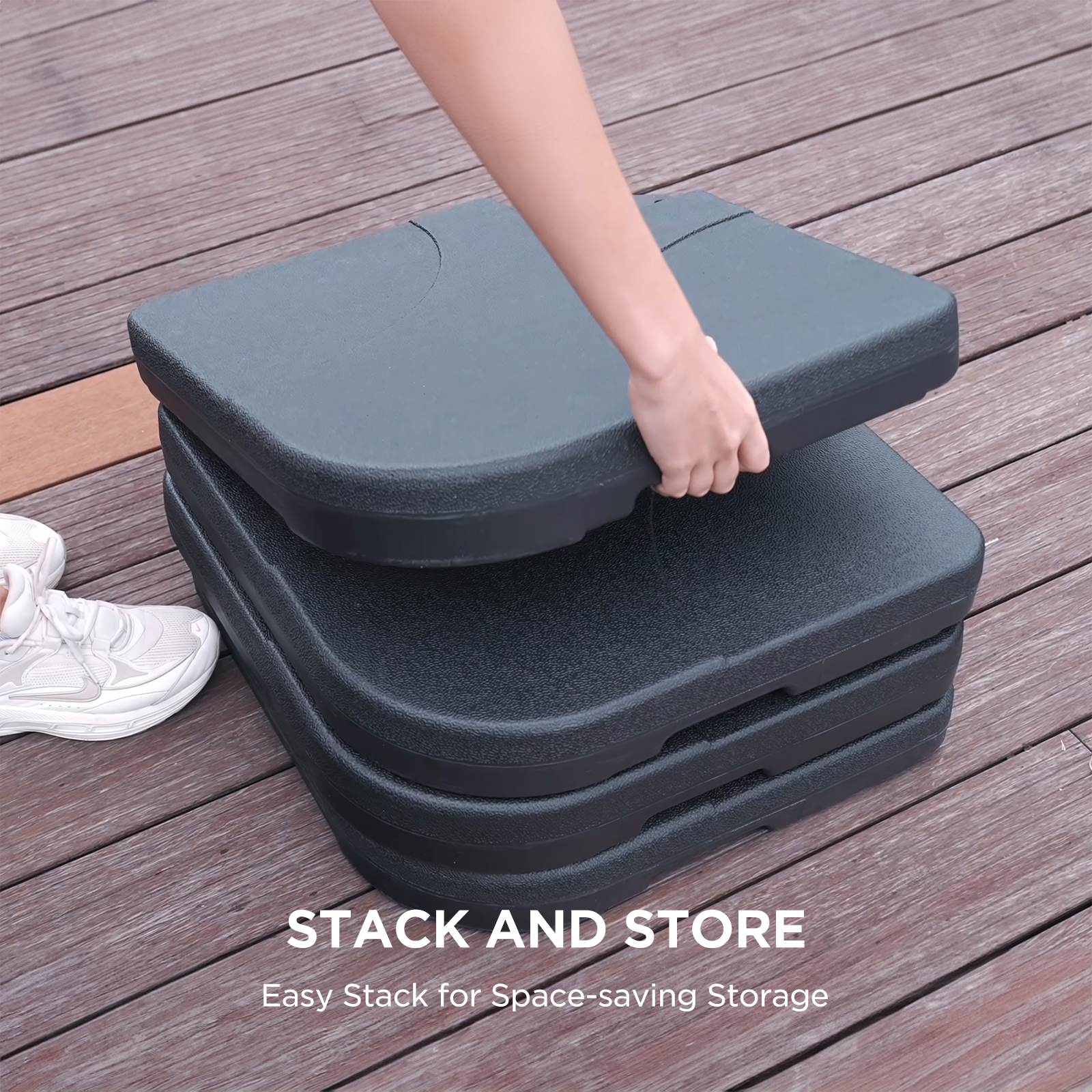 HOMSHADE 4-Piece Patio Umbrella Base