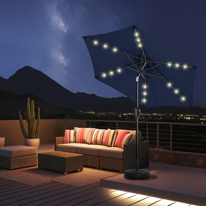 HOMSHADE 7.5/ 9/ 10ft Outdoor Umbrellas With Lights