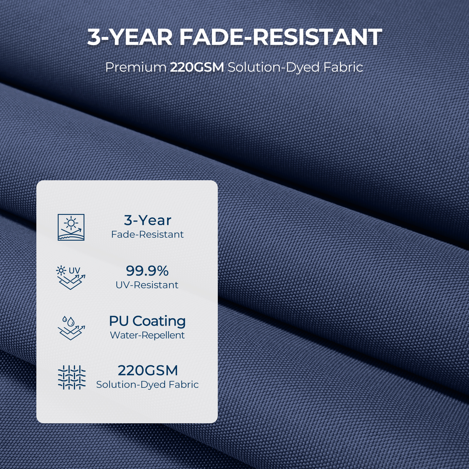 HOMSHADE 7.5/ 9/ 10ft Outdoor Umbrellas With Lights