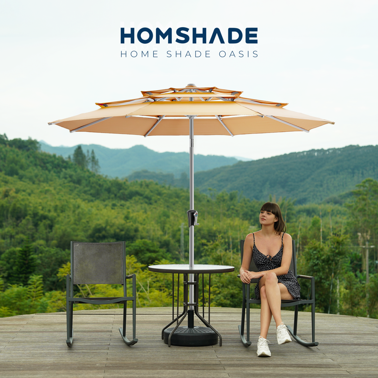HOMSHADE Round Umbrella Base 