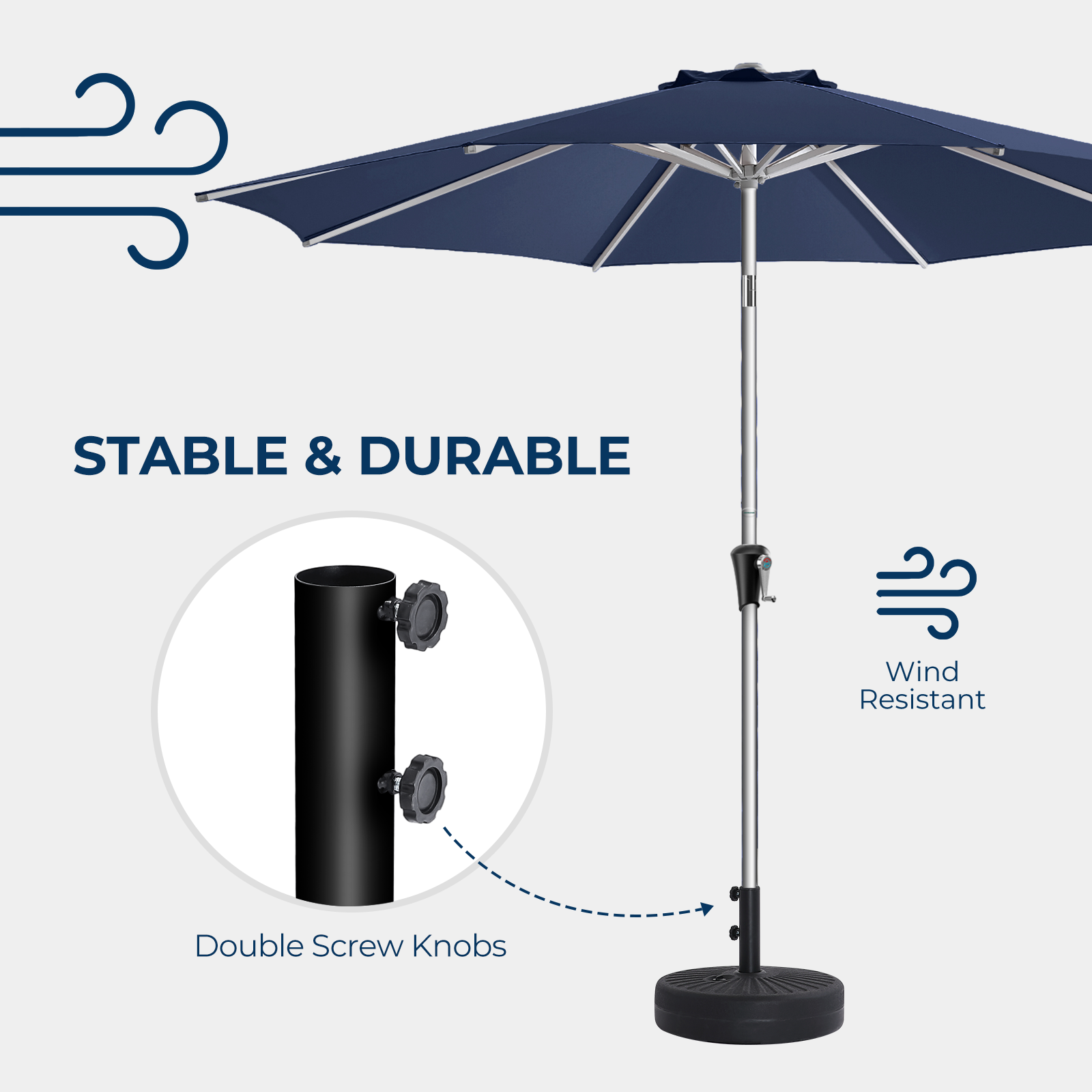 HOMSHADE Round Umbrella Base 