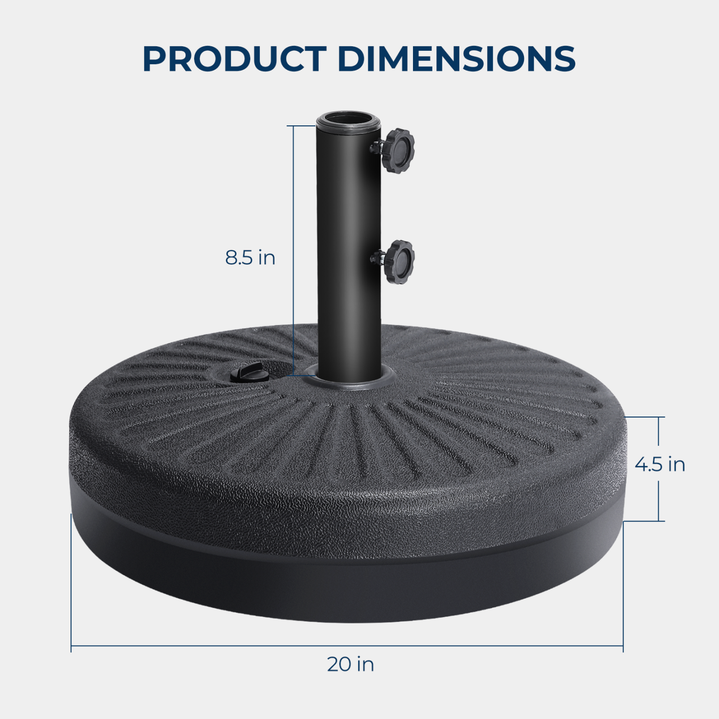 HOMSHADE Round Umbrella Base 