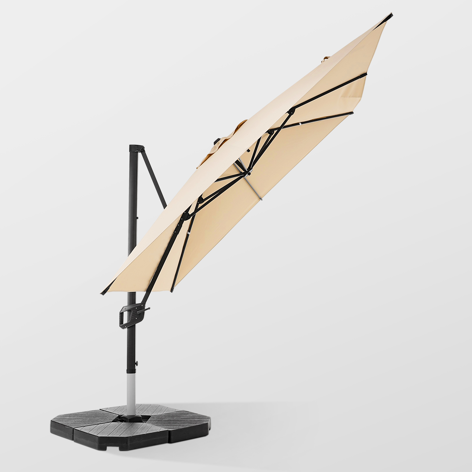 HOMSHADE Rectangle Offset Roman Umbrella