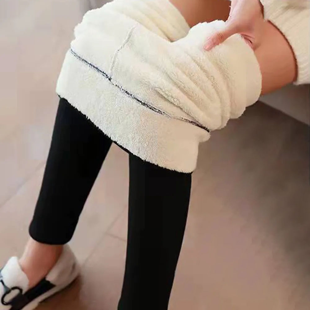 Leggings térmicos de circunstancia pantalones largos revestimiento de lana  de algodón