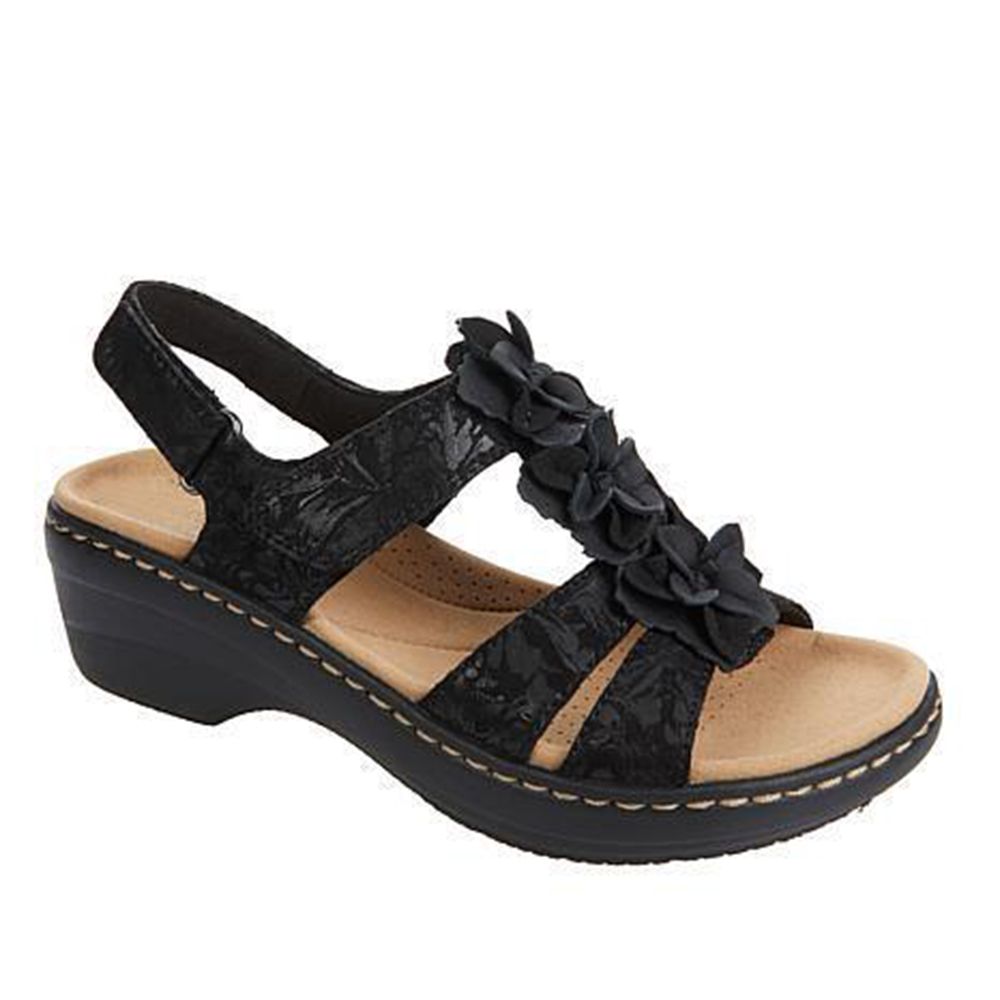 Sandalias floreadas con discount plataforma