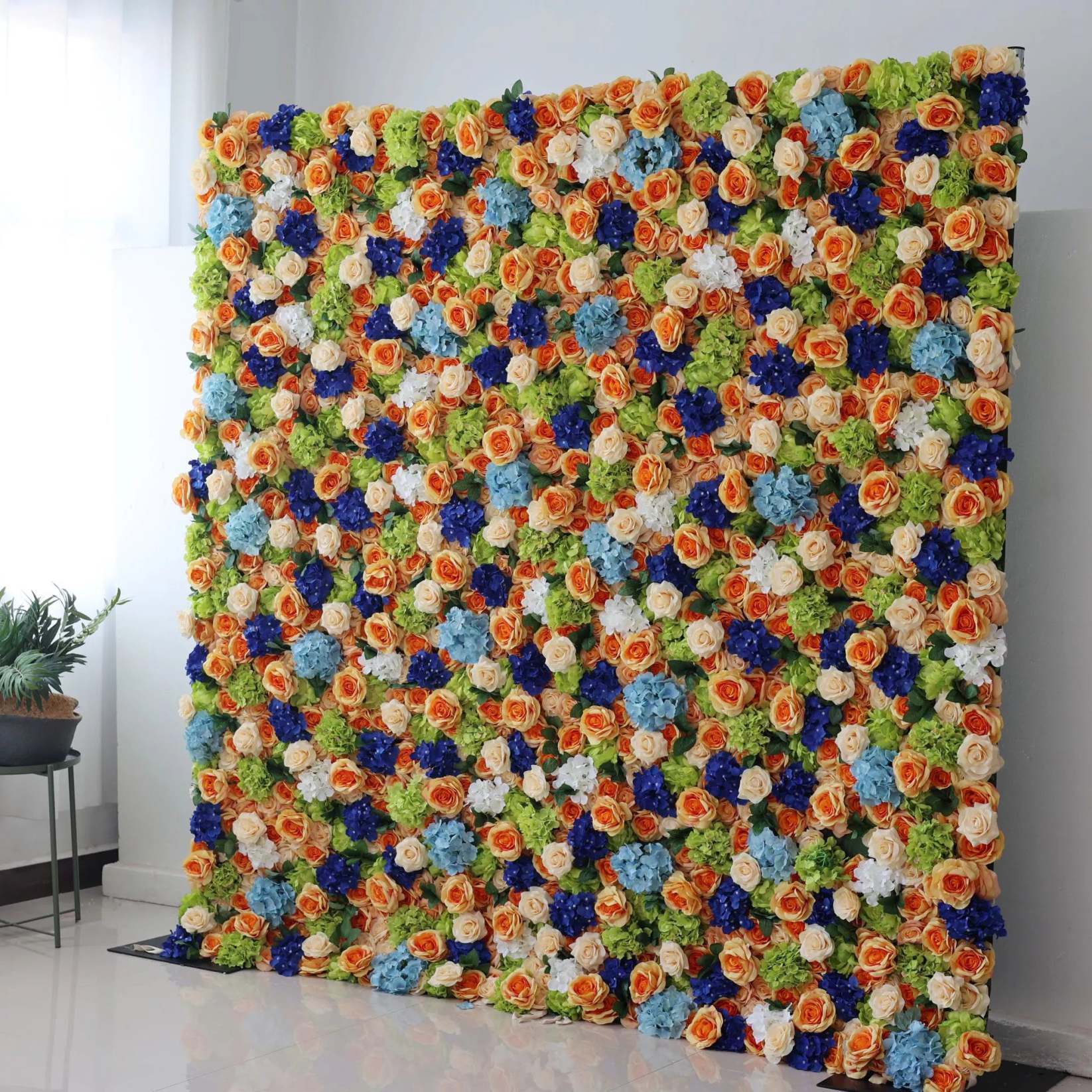 artificial flower backdrop